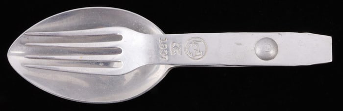 THIRD REICH WEHRMACHT FIELD ISSUE SPOON FORK COMBO