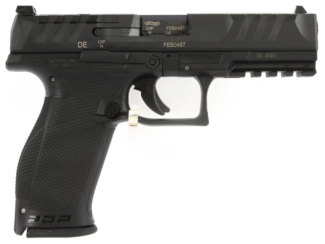 NIB WALTHER PDP FULL SIZE OPTICS READY 9MM PISTOL: New in box Walther PDP full size pistol. MPN 2842475. Includes two (2) 18-round magazines. FFL required for transfer. No international shipping. Know your state's firearm laws before bidding. Caliber: