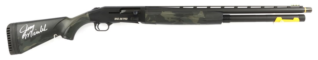 MOSSBERG 940 JM PRO 9+1 12 GA SHOTGUN NIB 85166: New in box. 24-inch barrel, 45 inches overall length. Multi-cam black synthetic finish. Front fiber optic sight. Includes gun lock and all inserts. No international shipping. FFL required for transfer
