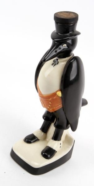 VINTAGE OLD CROW LIQUOR DECANTER ROYAL DOULTON: Measures 12.75 inches tall and 3.25 inches wide. Overall in very good condition, empty.