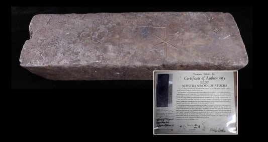 SPANISH NUESTA SENORA DE ATOCHA SILVER INGOT 84 LB