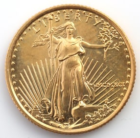 1991 GOLD 1/10 OZT OUNCE AMERICAN EAGLE BU COIN