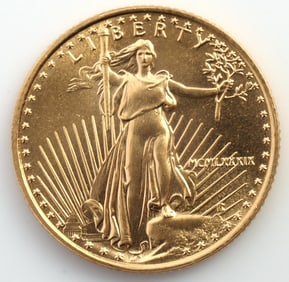 1989 GOLD 1/10 OZT OUNCE AMERICAN EAGLE BU COIN