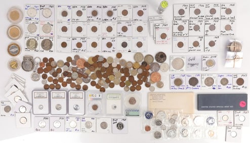 OVER 4.5 POUNDS UNSEARCHED US WORLD COIN LOT