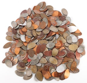 3.4 POUNDS OF ELONGATED U.S. COIN LOT