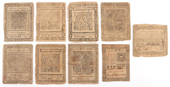 AMERICAN REVOLUTION COLONIAL CONTINENTAL CURRENCY