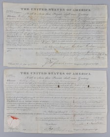ANDREW JACKSON SIGNED LAND GRANT LOT OF 2 DS