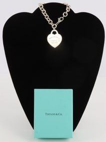 TIFFANY AND CO SILVER HEART RETURN BRACELET