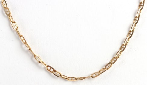 14K YELLOW GOLD ANCHOR LINK CHAIN NECKLACE 23 INCH