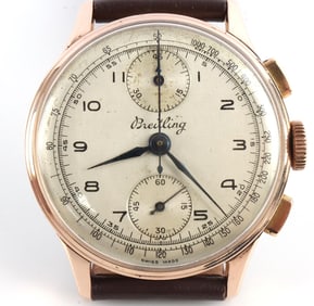 1940S BREITLING CHRONOGRAPH 178 WATCH 18KT CASE
