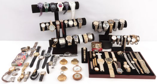 8.6 POUNDS OF UNSEARCHED WATCHES WATCH PARTS MORE