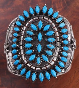 NAVAJO SOUTHWEST TURQUOISE & SILVER CUFF