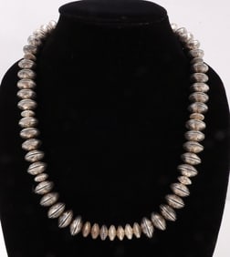 NAVAJO SOUTHWEST SILVER MERCURY DIME NECKLACE