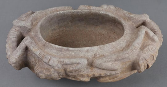 TAINO PRECOLUMBIAN OVATE STONE VESSEL