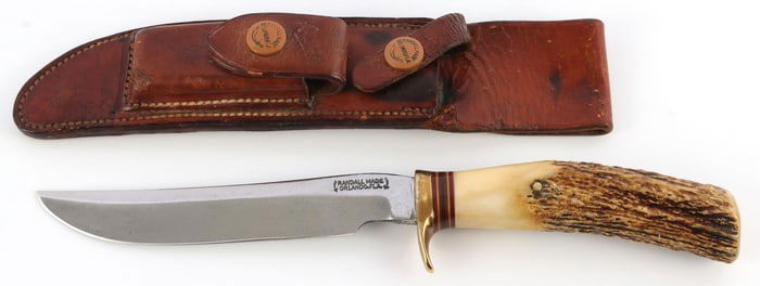 RANDALL KNIFE MODEL 3 6 BROWN BUTTON SHEATH