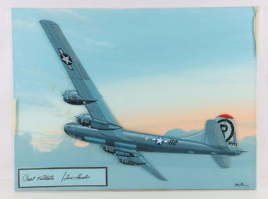 ENOLA GAY SIGNED BY PAINTING TIBBETS & FEREBEE