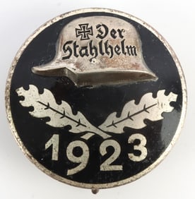 WWI WWII GERMAN STAHLHELM 1923 MEMBER BADGE