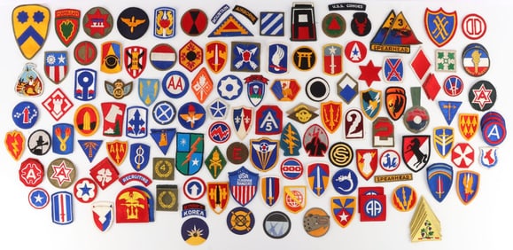 130+ WWII KOREA VIETNAM US MILITARY PATCH LOT