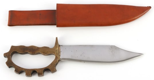 WWII US RANGER AUSSIE BRASS KNUCKLE KNIFE