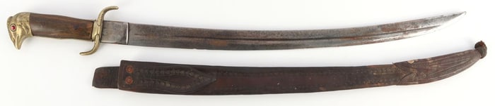 ANTIQUE MEXICAN EAGLE HEAD MACHETE SWORD