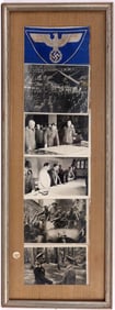 LOT OF 5 HEINRICH HOFFMANN PHOTOGRAPHS & 1 FLAG