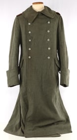 WWII LATVIAN SS AUXILLIARY POLICE OVERCOAT & PHOTO