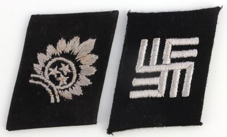RARE WWII LATVIAN SS CONCENTRATION CAMP COLLAR TAB