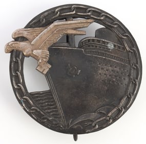 WWII GERMAN KREIGSMARINE BLOCKADE RUNNER BADGE