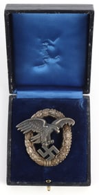 WWII GERMAN LUFTWAFFE OBSERVER IN CASE BADGE