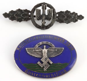 WWII GERMAN DAY FIGHTER & NSFK NIGHT FLIGHT BADGES