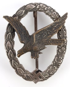 WWII GERMAN THIRD REICH LUFTWAFFE GUNNER BADGE