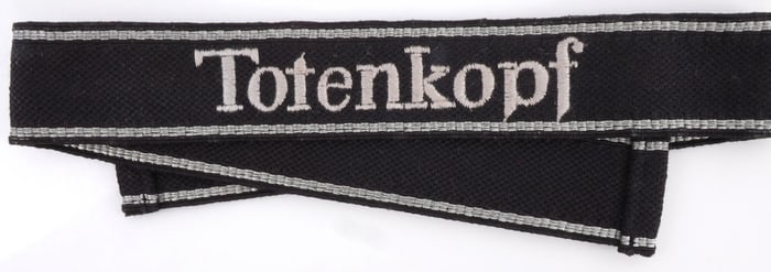 WWII GERMAN THIRD REICH SS TOTENKOPF CUFF TITLE