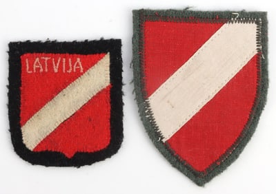 WWII LATVIAN SS GRENADIER & WEHRMACHT PATCHES