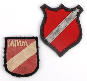 WWII LATVIAN SS GRENADIER LUFTWAFFE NSKK PATCHES