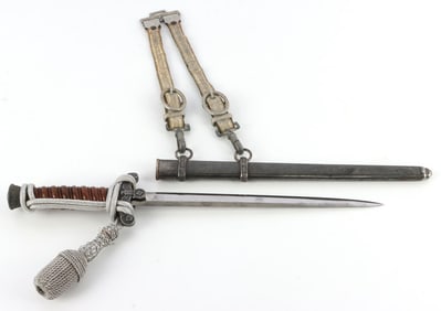 WWII GERMAN THIRD REICH HEER DAGGER WITH HANGER