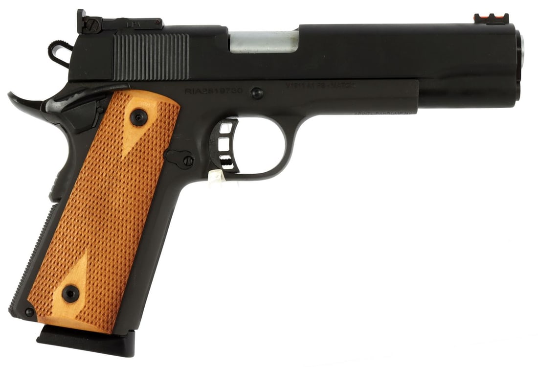 RIA PRO ULTRA MATCH FS M1911 A1 .45 ACP PISTOL NIB: New in box. Rock Island Armory / Armscor Pro Ultra Match FS M1911 A1 semi-automatic pistol. 5-inch barrel. MPN 51434. Includes one (1) 8-round magazine. No international shipping. FFL required for tra