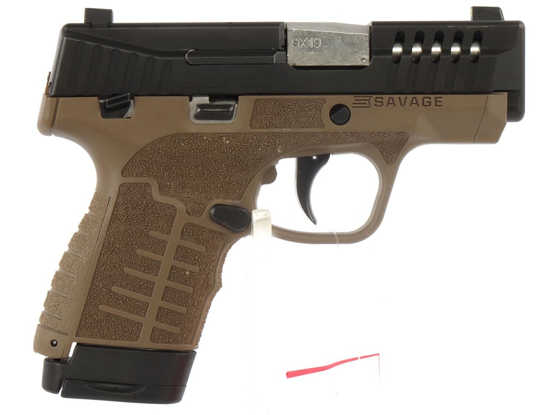 SAVAGE STANCE 9MM LUGER SEMI AUTO PISTOL NIB: New in box. Savage Stance Manual Safety Night Sights Semi Auto Pistol. 9MM Luger caliber. 3.2-inch barrel. 10-round magazine. SKU: 67006. No international shipping. FFL required for transfer. Know you