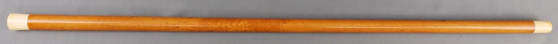 ANTIQUE IVORY KNOB CANE WALKING STICK: 35-inch wood cane with ivory cap knob and ferrule. Very good condition. No international shipping, know your local laws prior to shipping. This lot has a reserve.