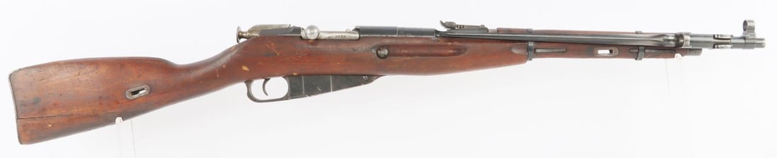 1956 CHINESE TYPE 53 BOLT ACTION CARBINE 7.62X54R: Factory 26 Chinese Type 53 bolt-action rifle, patterned after the Mosin Nagant M38/M44. 21-inch barrel. Fold-out spike bayonet. Top of receiver stamped "1956" and "26." Left receiver flat has Century