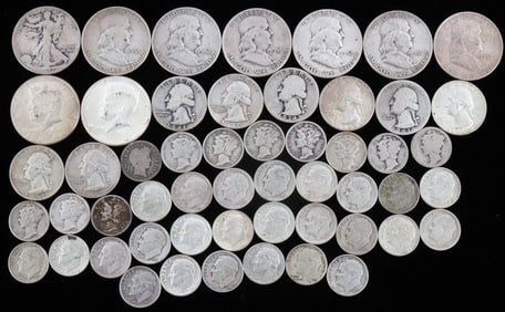 $10 FACE VALUE 90% SILVER U.S. COIN LOT MIXED