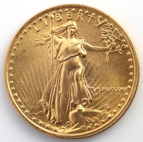 1987 GOLD 1/10 OZT OUNCE AMERICAN EAGLE BU COIN