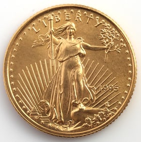 1995 GOLD 1/10 OZT OUNCE AMERICAN EAGLE BU COIN