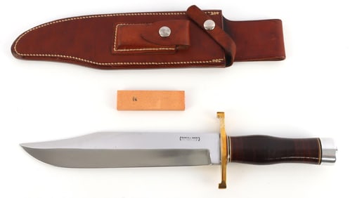 RANDALL MADE MODEL 12 STACKED LEATHER GRIP KNIFE