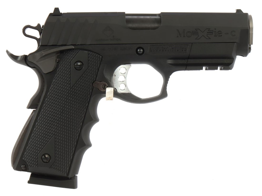 ATI FXH-45 MOXIE 45 ACP OPTIC READY PISTOL BLK NIB: New in box. American Tactical HGA FXH-45C Moxie Hybrid semi-automatic pistol, black. Optics-ready commander-style 1911. Includes ONE (1) magazine. MPN ATIGFXH45MC. FFL required for transfer. No intern