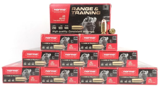 500 RDS NORMA 45 AUTO TMJ 230 GR 933 FPS AMMO
