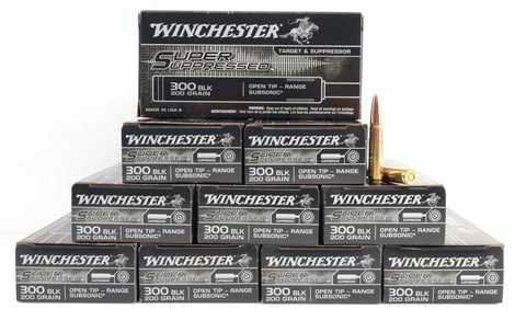 200 RDS WINCHESTER 300 BLK 200 GR OPEN TIP AMMO