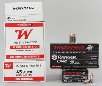 500 RDS WINCHESTER 45 AUTO 230 GR LOT