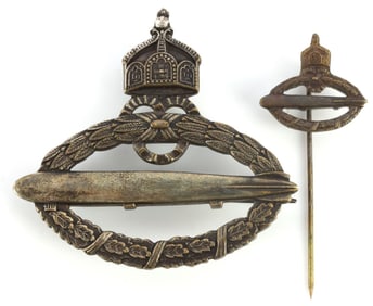WWI IMPERIAL GERMAN NAVAL AIRSHIP ZEPPELIN BADGE