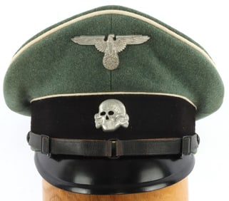 WWII GERMAN THIRD REICH SS OFFICER VISOR