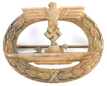 WWII GERMAN THIRD REICH KRIEGSMARINE U-BOAT BADGE